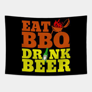 Eat BBQ Drink Beer Tapestry