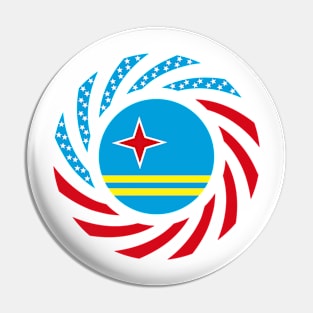 Aruban American Multinational Patriot Flag Series Pin