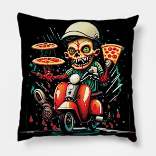 Zombie Pizza Guy Pillow