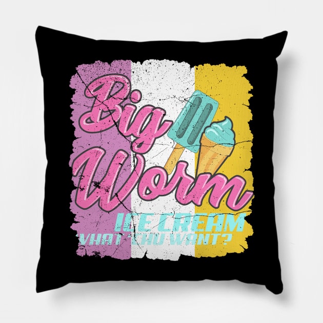 ice cream kotak vintage Pillow by Jello_ink