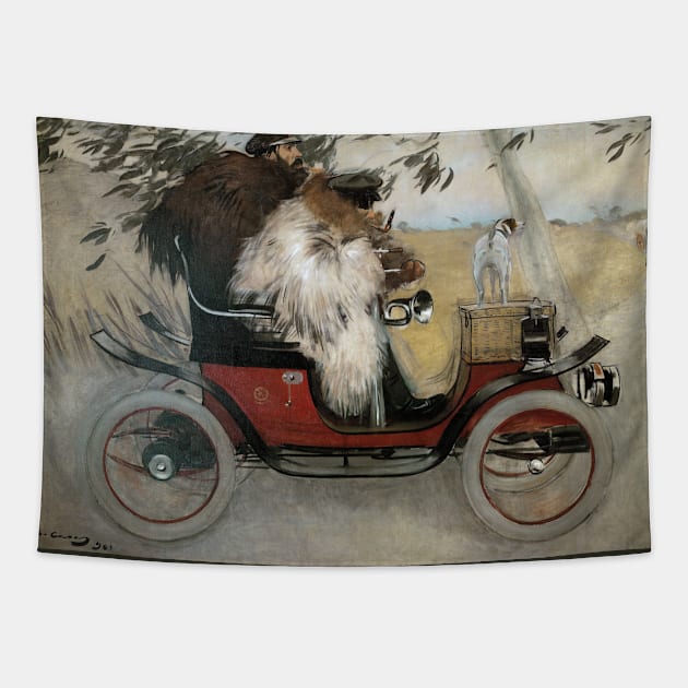 Ramon Casas And Pere Romeu In An Automobile Tapestry by mike11209