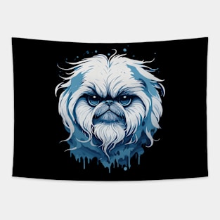 Mad Pekingese Tapestry