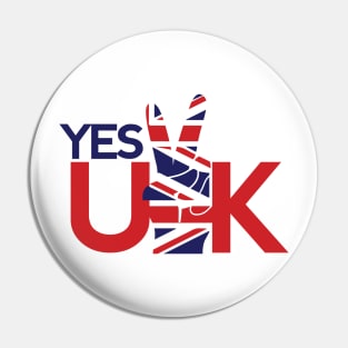 Yes UK - Patriotic British Pride Theme Pin