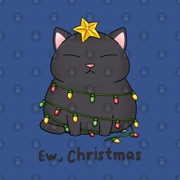 Discover Ew Christmas Cute Black Cat Christmas Tree - Ew Christmas - T-Shirt