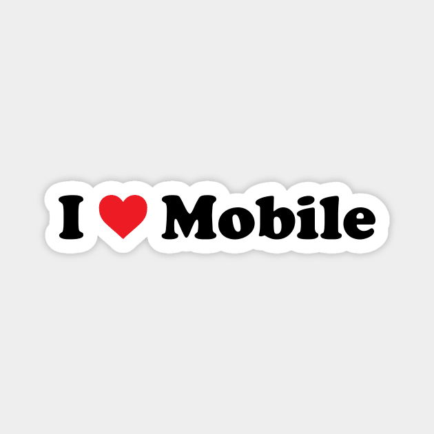 I Love Mobile Magnet by Novel_Designs