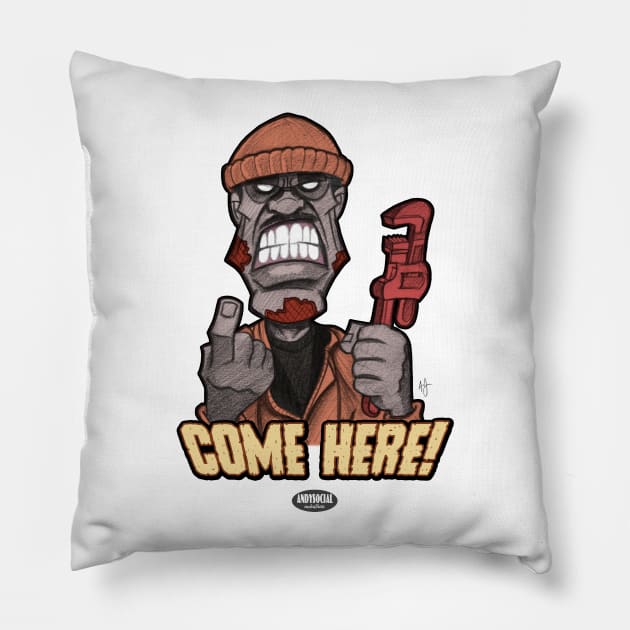 Comet Zombie Pillow by AndysocialIndustries