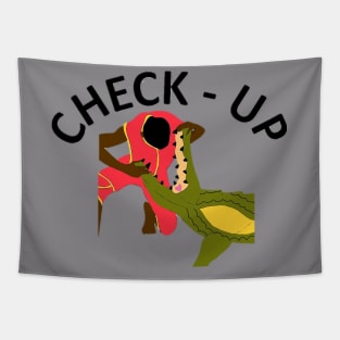 CrocoDrian Check - Up - Crocodile with Thai Durian Blood Type Tapestry