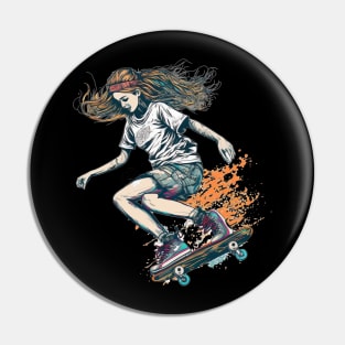 skater girl Pin