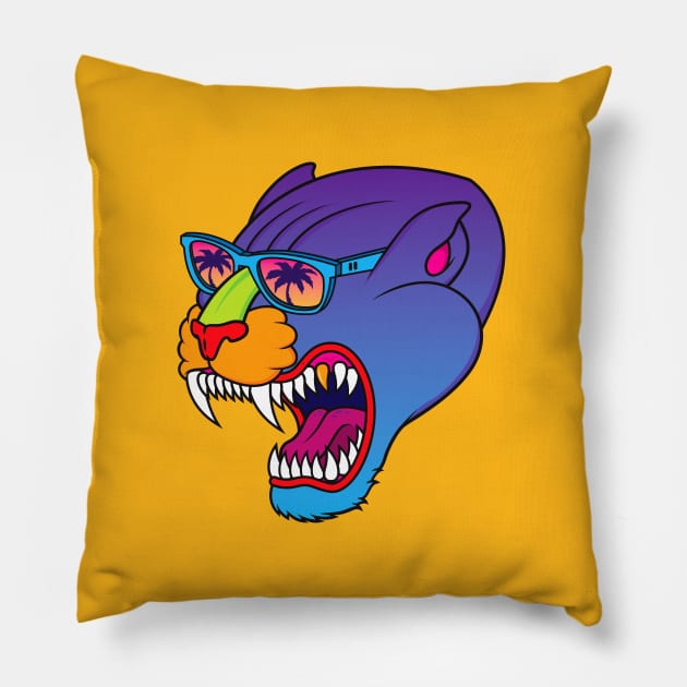 Tropic Panther Pillow by Woah_Jonny