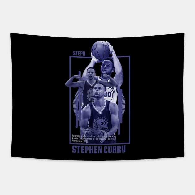 steph curry goat Tapestry by Claessens_art