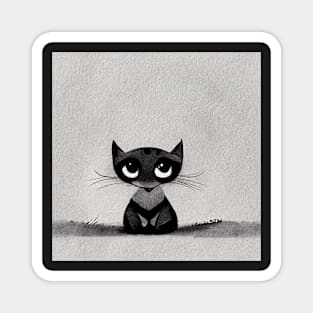 Cute Cat pattern 56 regular grid Magnet