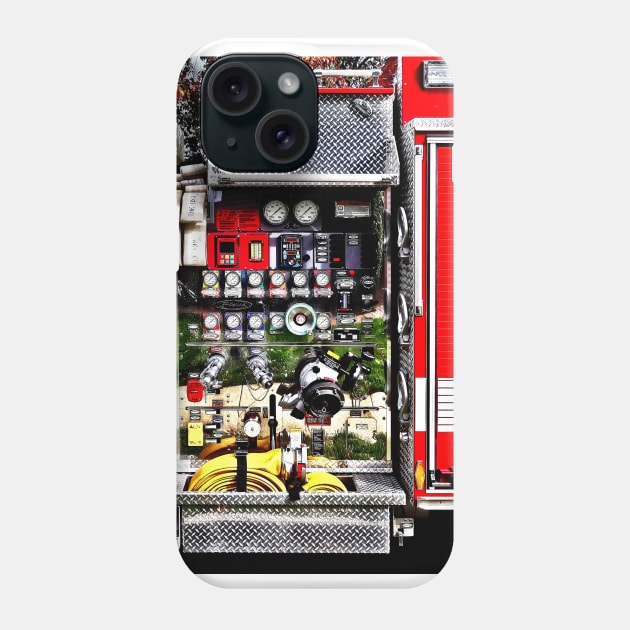 Fireman - Dials and Hoses on Fire Truck Phone Case by SusanSavad