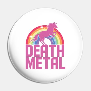 Death Metal Unicorn (Pink) Pin