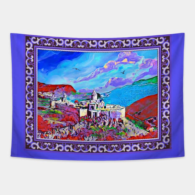 Monastery of Saint Thaddeus Սուրբ Թադէոսի վանք Tapestry by doniainart