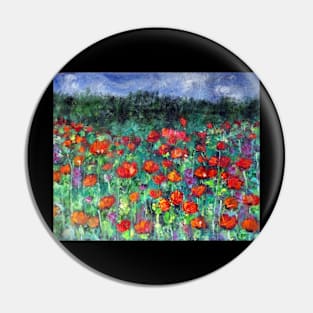 Poppy Field Pin