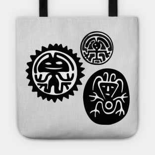 Mayan symbols antique writing mayan culture images and decoration mayan man Tote