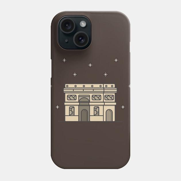 Paris - Arc de triomphe Phone Case by Stevectors