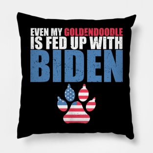 Even my goldendoodle is fed up with Biden Pillow