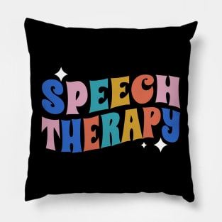 Speech Therapy - retro vintage Pillow