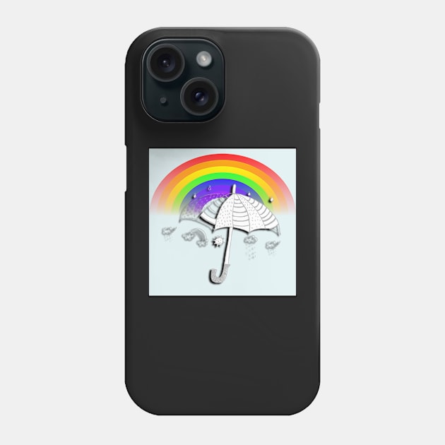 Rainbow & Hope, Cute Happy Inspirational Design Mother's Day Gifts Phone Case by tamdevo1