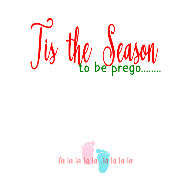 Tis the season to be prego, pregnancy announcement design by Cargoprints