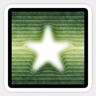 Small Green Star Stickers, 1/2 Star Shape