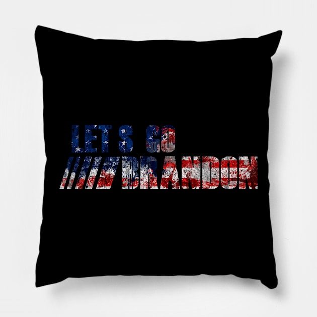 LETS GO BRANDON USA Pillow by munyukart