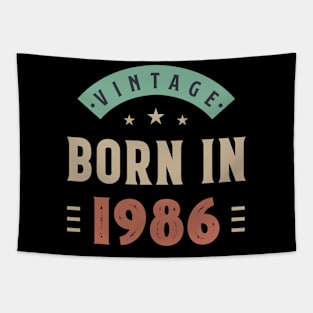 vintage born in 1986 Tapestry