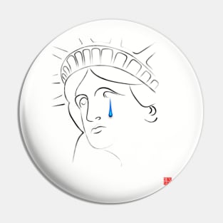 Statue Of Liberty Crying Pin