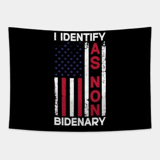 I Identify As Non Bidenary 4th Of July Tapestry