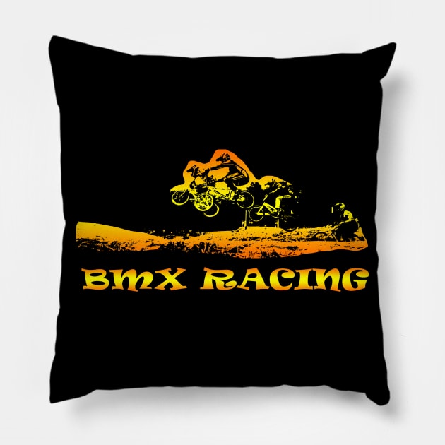 bmx Pillow by rickylabellevie