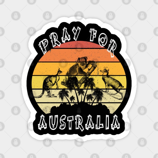 pray for australia fires Magnet by TOPTshirt