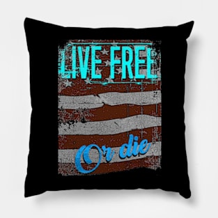 Live Free American Flag Pillow