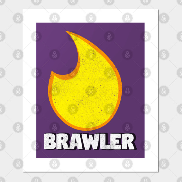 Brawler Brawl Stars Affiche Et Impression D Art Teepublic Fr - pixel art brawl stars nouveau brawler