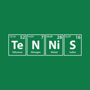 Tennis (Te-N-Ni-S) Periodic Elements Spelling T-Shirt