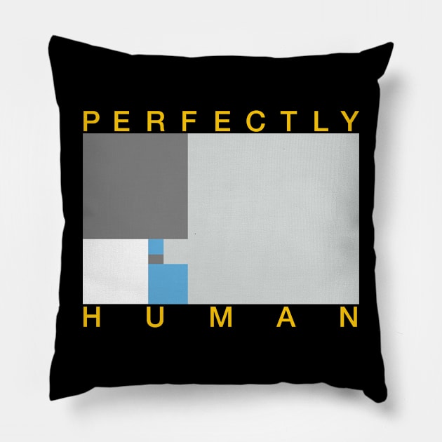 Perfectly Human - Demiboy Pride Flag Pillow by OutPsyder