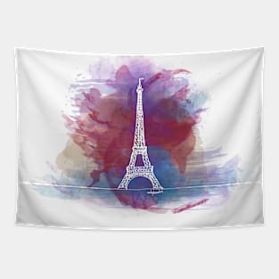 Eiffel Tower - Single Line Tapestry