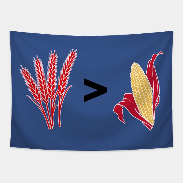 Wheat > Corn Kansas Jayhawks Blue Tapestry by Fountain City Designs KC