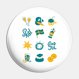 Swedish Winter Holidays Pin