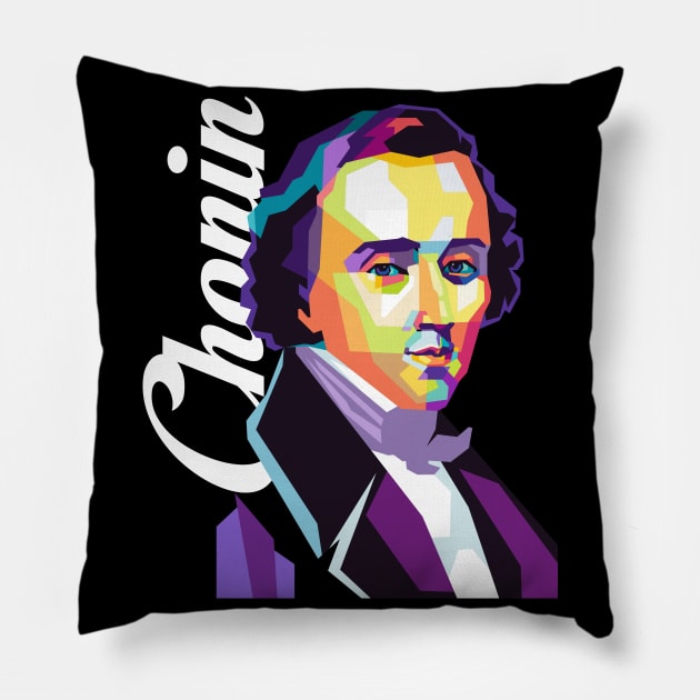 Chopin popart Pillow by Martincreative