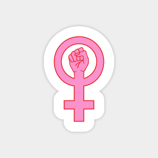 Female symbol with hand Magnet