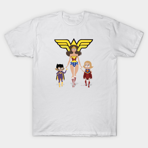wonder woman batgirl supergirl shirt