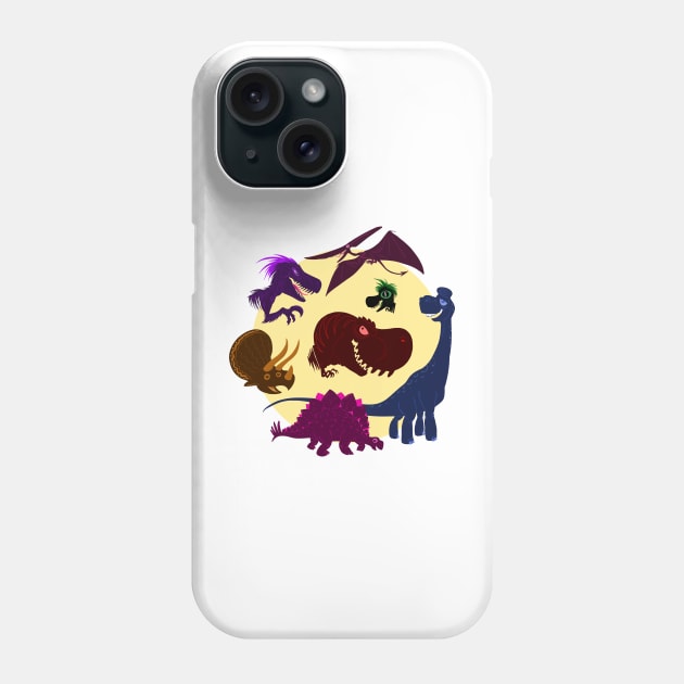 Dinosaurs Phone Case by Lines