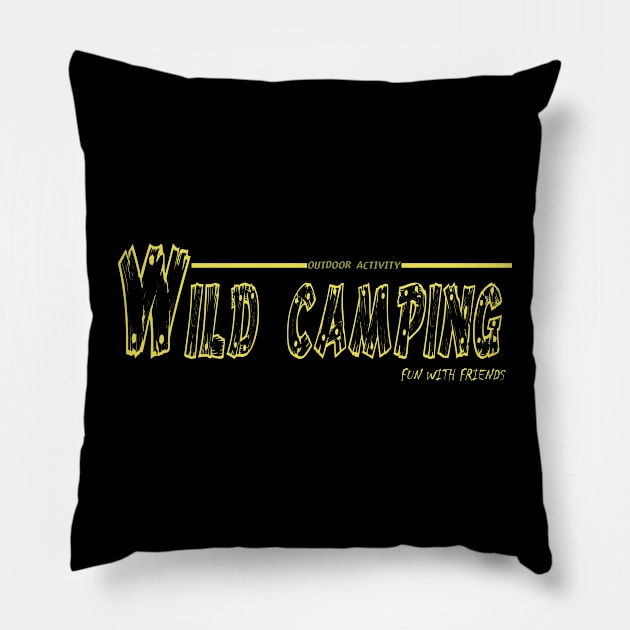 trekkng and hiking wild camping adventure Pillow by The Bombay Brands Pvt Ltd