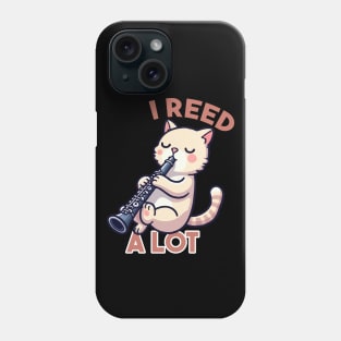 I Reed A Lot Funny Clarinet Cat Phone Case