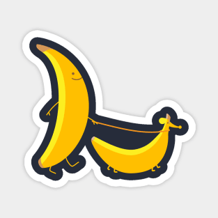 Funny banana with banana dachshund Magnet