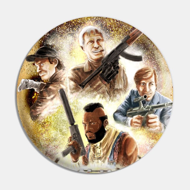 THE A-TEAM Pin by CrazyPencilComics