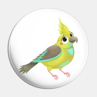 Funny parrot with cute eyes Pin