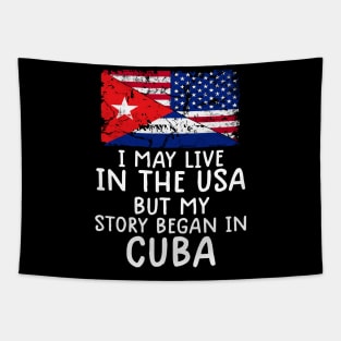 Cuban Flag My Story Began In Cuba Tapestry