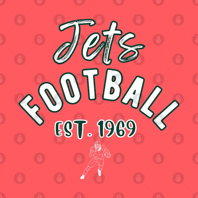 New York Football Jets Vintage Style by Borcelle Vintage Apparel 